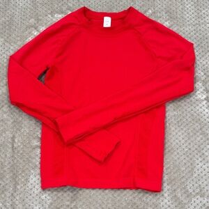 Amazon Essentials Red Long Sleeve Swiftly Tech Tee
